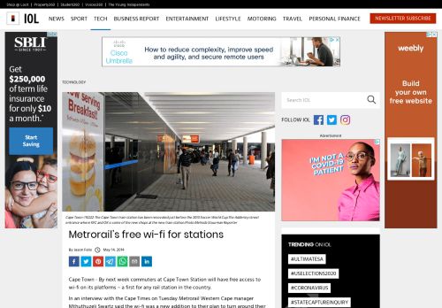 
                            5. Metrorail's free wi-fi for stations | IOL Business Report