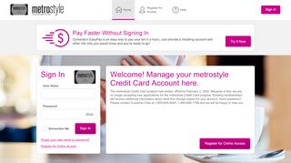 
                            1. metrostyle Credit Card - Manage your account - Comenity