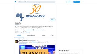 
                            8. MetroTix (@MetroTix) | Twitter