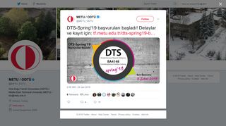 
                            11. METU / ODTÜ on Twitter: 