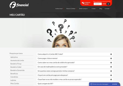 
                            3. Meu Cartão - Financial - Meios de Pagamento - Financial Cartões