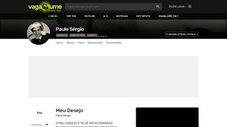 
                            9. Meu Desejo - Paulo Sérgio - VAGALUME