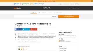 
                            3. Meu Moto G nao conecta nos dados moveis - Techtudo-Forum