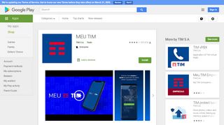 
                            8. MEU TIM – Apps no Google Play