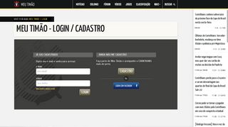 
                            11. Meu Timão - Login / Cadastro