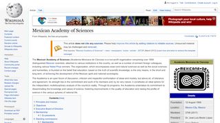 
                            6. Mexican Academy of Sciences - Wikipedia