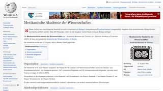 
                            5. Mexikanische Akademie der Wissenschaften – Wikipedia