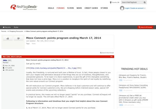 
                            4. Mexx Connect: points program ending March 17, 2014 - RedFlagDeals ...