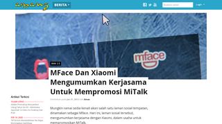 
                            11. MFace Dan Xiaomi Mengumumkan Kerjasama Untuk Mempromosi ...