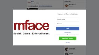 
                            3. Mface - For more info, log in to - Facebook