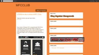 
                            4. MFCCLUB : LOGIN ke akun anda di MFC Club