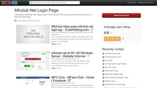 
                            11. Mfcclub Net Login Page