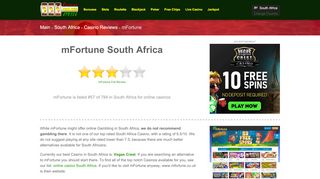 
                            13. mFortune South Africa - mFortune Bonus Codes for South Africans