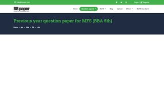 
                            7. MFS BBA 5th - PTU Previous Years Question Papers Download ...