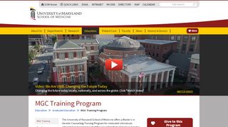 
                            10. MGC Training Program | University of Maryland School of Medicine