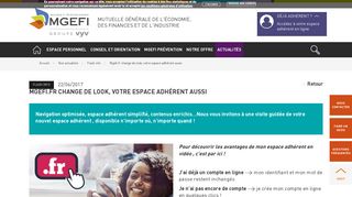 
                            6. Mgefi.fr change de look, votre espace adhérent aussi | MGEFI ...