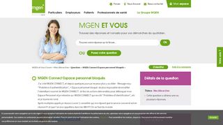 
                            7. MGEN Connect Espace personnel bloqués - Avec Réponse(s)