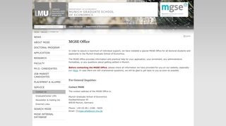 
                            4. MGSE Office - Munich Graduate School of Economics - LMU Munich