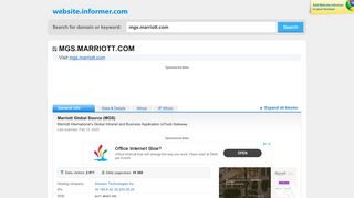 
                            9. mgs.marriott.com at WI. Marriott Global Source (MGS) - Website Informer