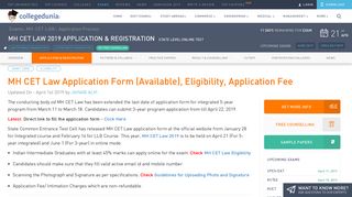 
                            3. MH CET Law 2019 Application Form: Apply Online Before Mar 11