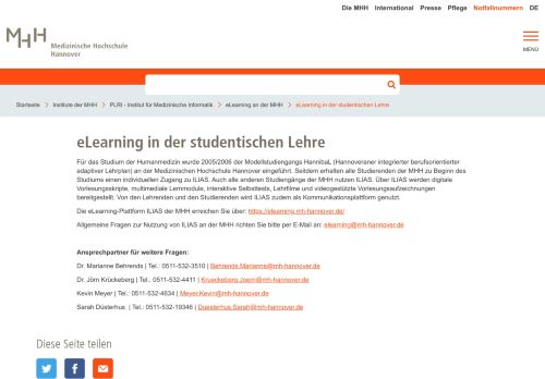 
                            2. MH-Hannover: eLearning in der studentischen Lehre