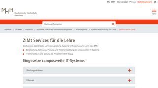 
                            8. MH-Hannover: Services für die Lehre