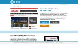
                            4. MH Magazine WordPress Theme inkl. deutscher Support | MH Themes