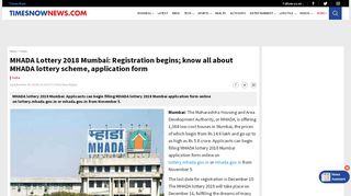 
                            7. MHADA Lottery 2018 Mumbai: Registration begins; know all about ...