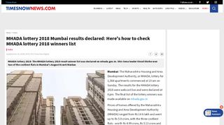 
                            8. MHADA lottery 2018 Mumbai results declared: Here's how to check ...