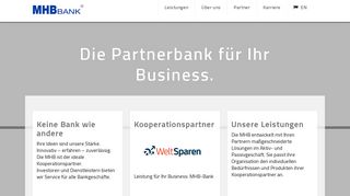 
                            2. MHB-Bank | Die Partnerbank für Ihr Business.