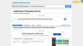 
                            7. mhmcgm.attendance.gov.in at WI. Dashboard | Maharashtra ...