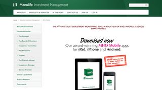 
                            3. MHO Mobile - Manulife Asset Management