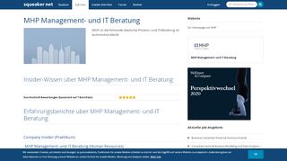 
                            10. MHP Management- und IT Beratung - Profil bei squeaker.net