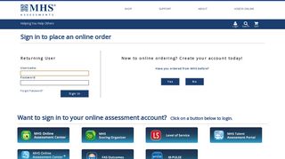 
                            8. MHS Assessments > Login