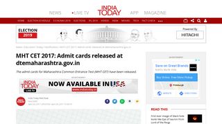 
                            8. MHT CET 2017: Admit cards released at dtemaharashtra.gov.in ...