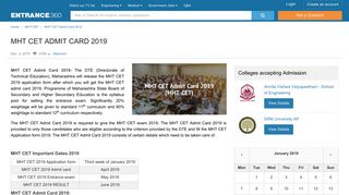 
                            9. MHT CET Admit Card 2019 - Entrance360