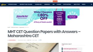
                            8. MHT CET Question Papers with Answers – Maharashtra CET ...