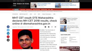 
                            11. MHT CET result: DTE Maharashtra declares MH CET 2018 results ...