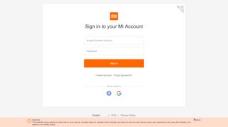 
                            1. Mi Account - Sign in - Xiaomi Designer