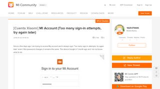 
                            3. MI Account (Too many sign-in attempts, try again later) - MIUI ...