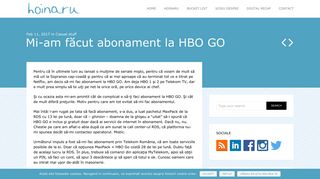 
                            8. Mi-am făcut abonament la HBO GO | hoinaru.ro