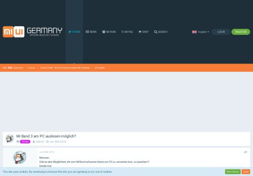 
                            10. Mi Band 3 am PC auslesen möglich? - Mi Health - MIUI 德国 | Germany