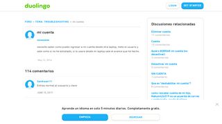 
                            3. mi cuenta - Duolingo Forum