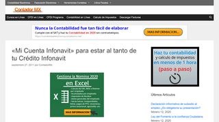 
                            12. Mi Cuenta Infonavit - ContadorMx