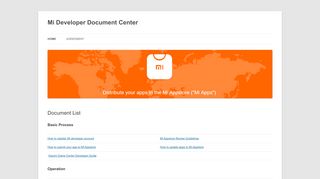 
                            4. Mi Developer Document Center