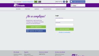 
                            7. Mi Entrada - Login del sitio para la compra de ingreso