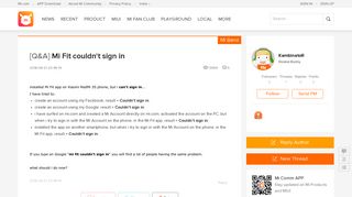 
                            5. Mi Fit couldn't sign in - Mi Band - Mi Community - Xiaomi
