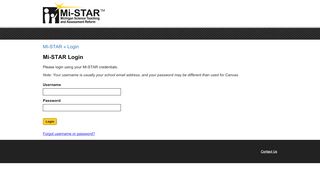 
                            4. Mi-STAR » Log-In » MyMi-STAR Dashboard