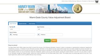 
                            12. Miami-Dade County Clerk VAB Online