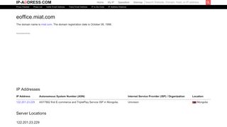 
                            5. Miat.com - eoffice.miat.com Website Information - IP Addresses
